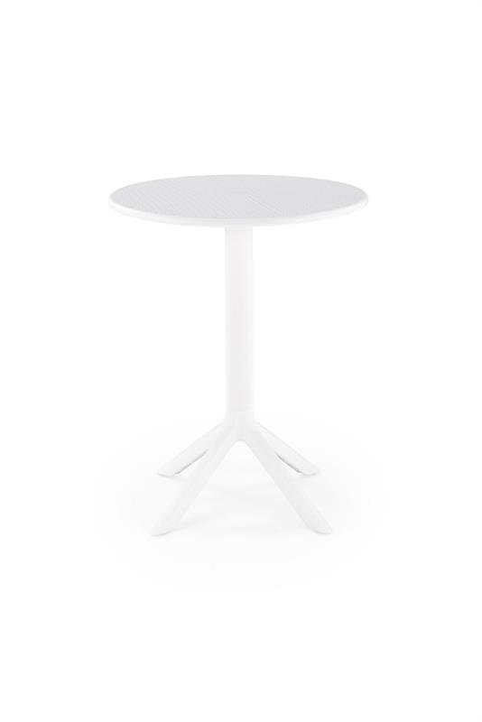 CALVO stolík terasový okrúhly 60/72 cm plast farba biela