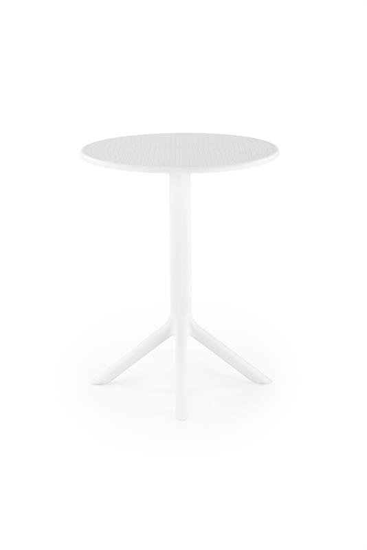 CALVO stolík terasový okrúhly 60/72 cm plast farba biela
