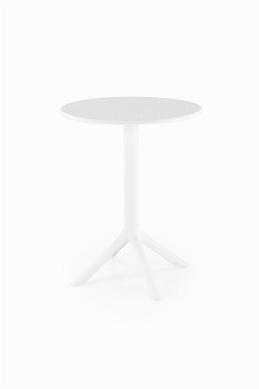CALVO stolík terasový okrúhly 60/72 cm plast farba biela