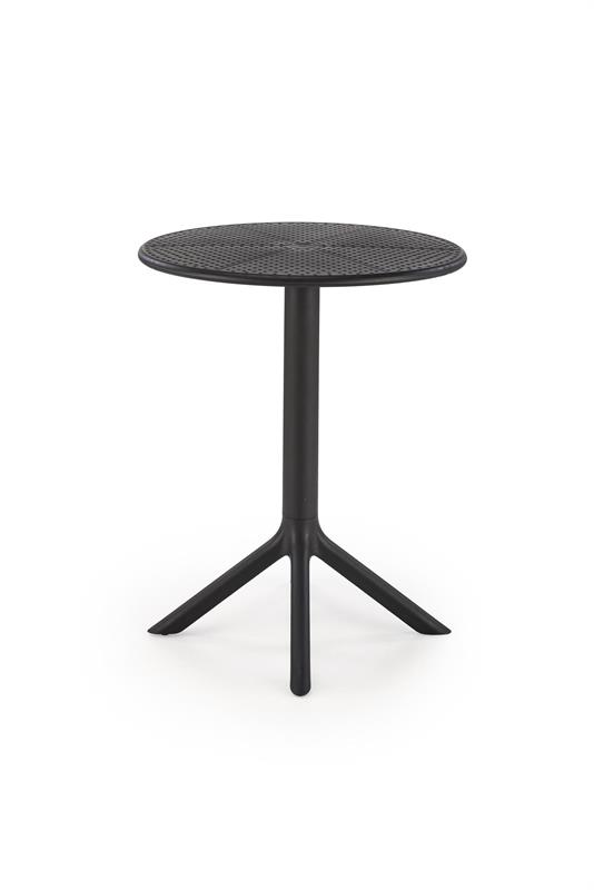 CALVO stolík terasový okrúhly 60/72 cm plast farba čierna