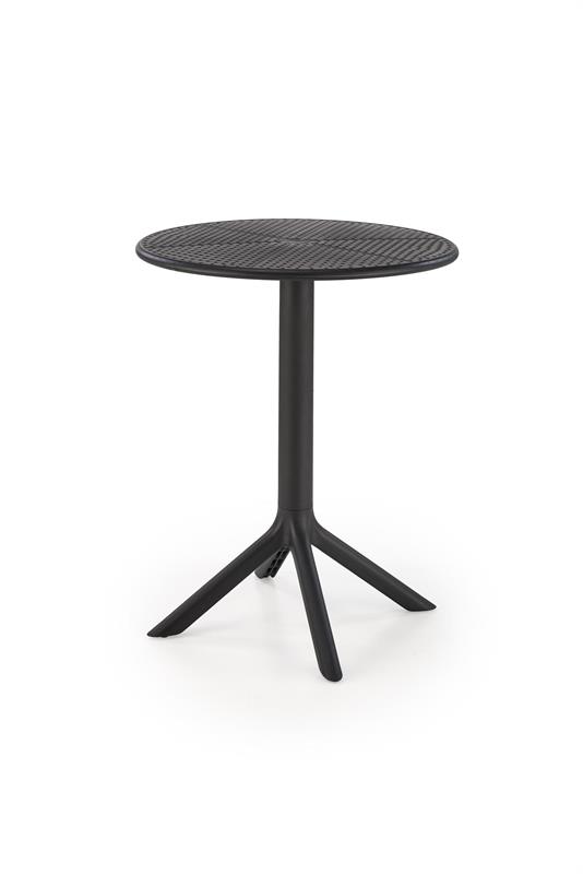 CALVO stolík terasový okrúhly 60/72 cm plast farba čierna