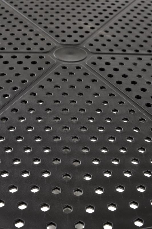 CALVO stolík terasový okrúhly 60/72 cm plast farba čierna