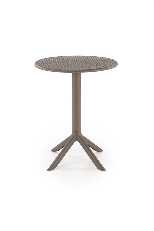 CALVO stolík terasový okrúhly 60/72 cm plast farba khaki