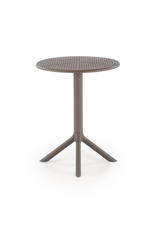CALVO stolík terasový okrúhly 60/72 cm plast farba khaki