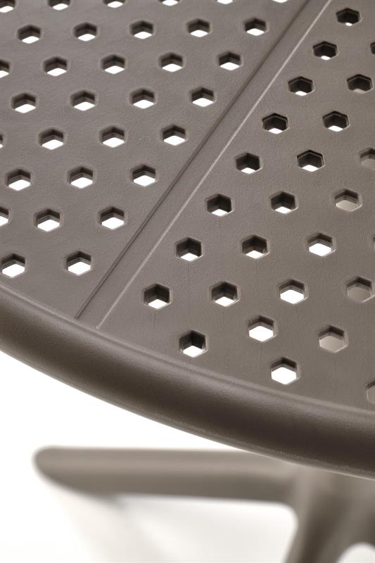 CALVO stolík terasový okrúhly 60/72 cm plast farba khaki