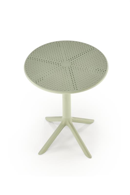 CALVO stolík terasový okrúhly 60/72 cm plast farba metový