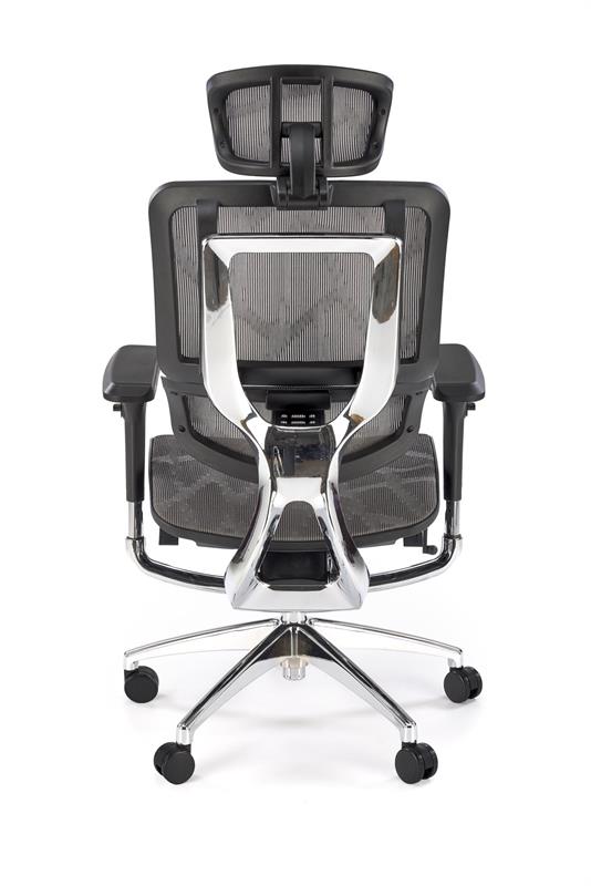 ETHAN kancelárske kreslo otočné s mechanizmom,hliník/sieťovina šedá