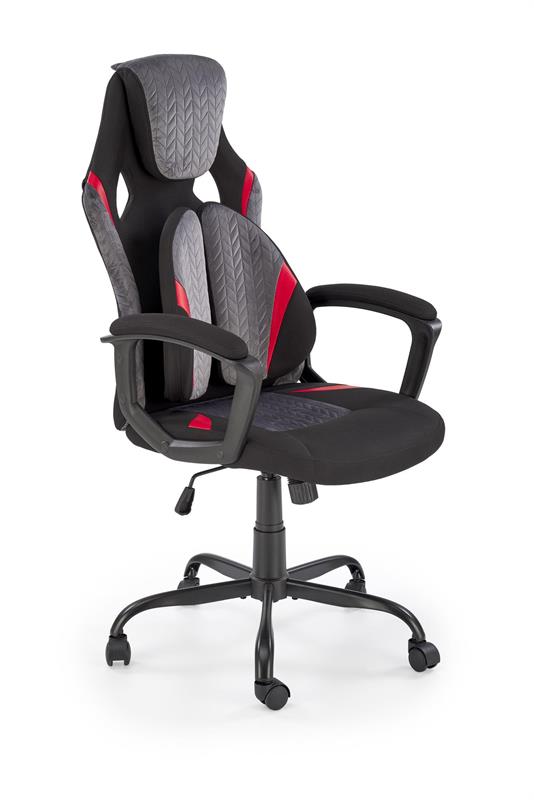 JENSEN kancelárske kreslo otočné s mechan.TILT,tkanina čierna/sivá/čer