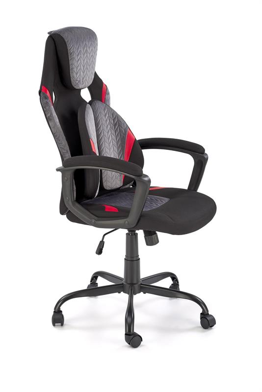 JENSEN kancelárske kreslo otočné s mechan.TILT,tkanina čierna/sivá/čer