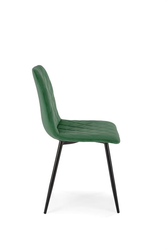 K525 jedálenská stolička, látka velvet, tmavozelená