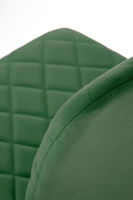 K525 jedálenská stolička, látka velvet, tmavozelená