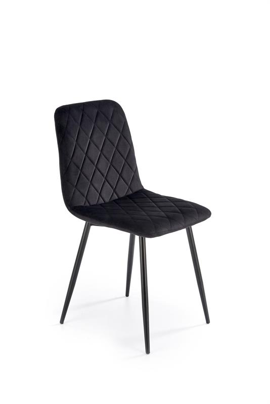 K525 jedálenská stolička, látka velvet, čierna