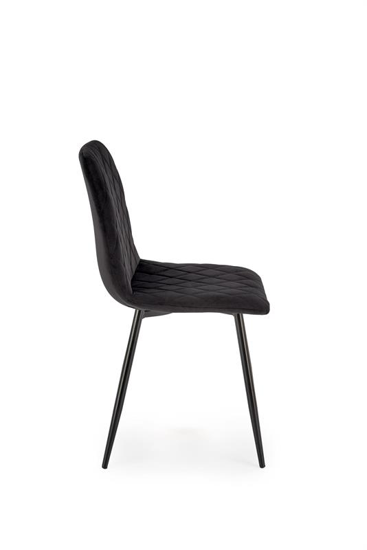 K525 jedálenská stolička, látka velvet, čierna