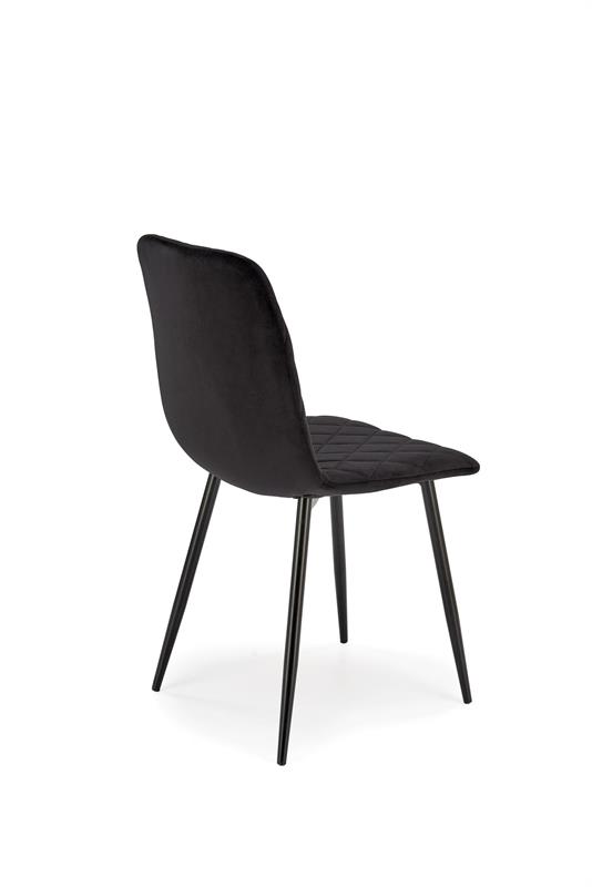 K525 jedálenská stolička, látka velvet, čierna