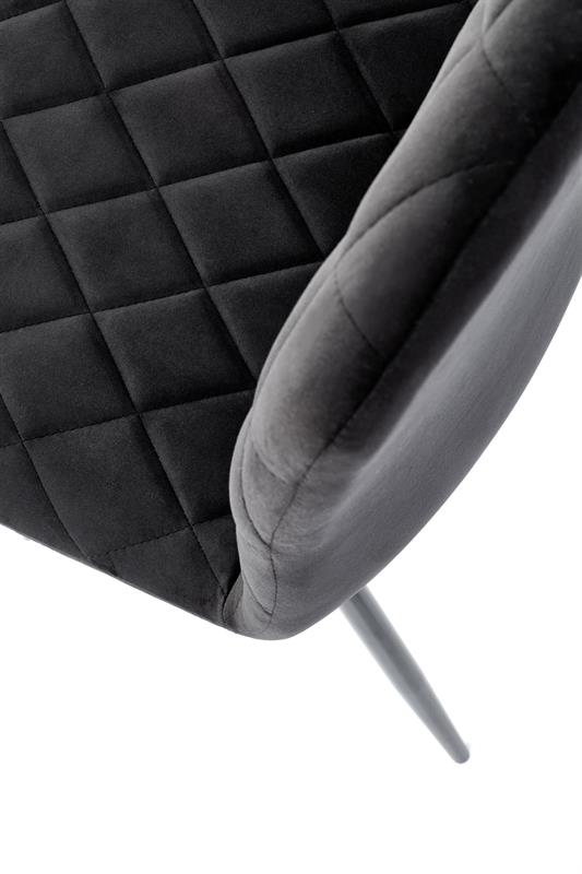 K525 jedálenská stolička, látka velvet, čierna