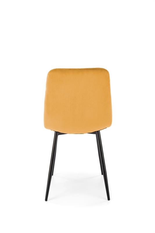 K525 jedálenská stolička, látka velvet, horčicová