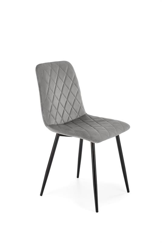 K525 jedálenská stolička, látka velvet, sivá