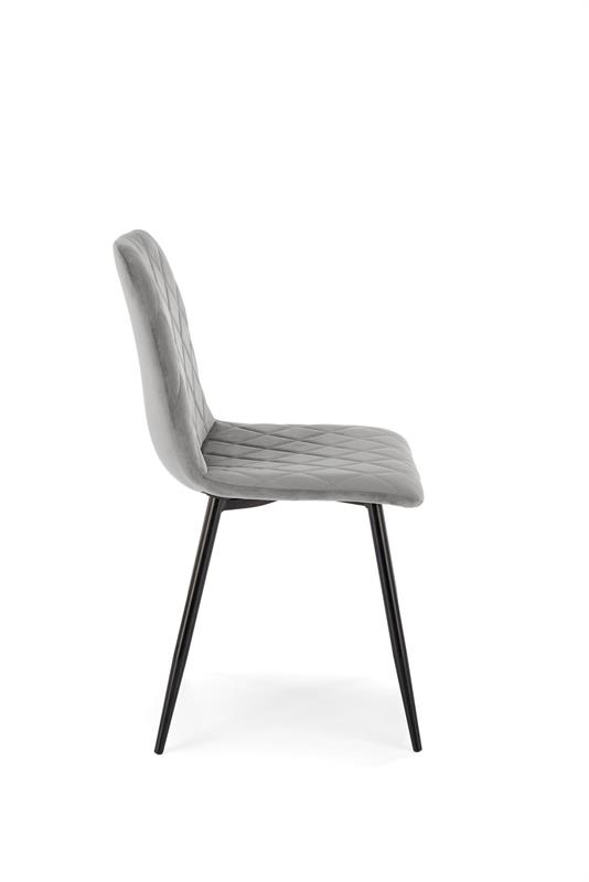 K525 jedálenská stolička, látka velvet, sivá