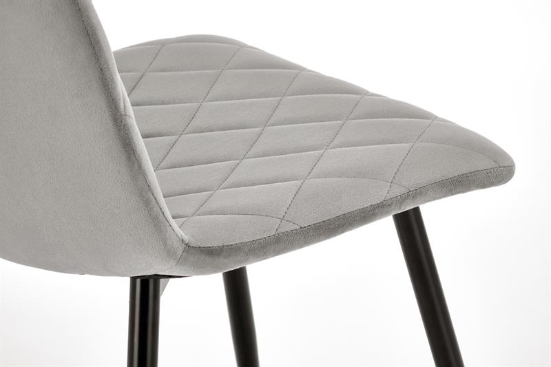 K525 jedálenská stolička, látka velvet, sivá