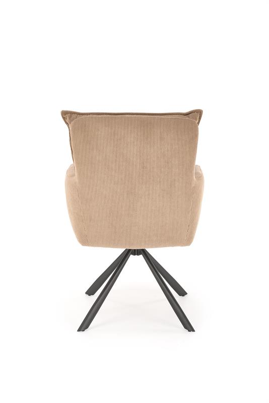 K528 jedálenská stolička otočná, látka velvet, kapučíno