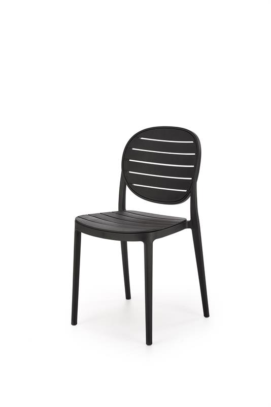 K529 stolička, PVC, čierna