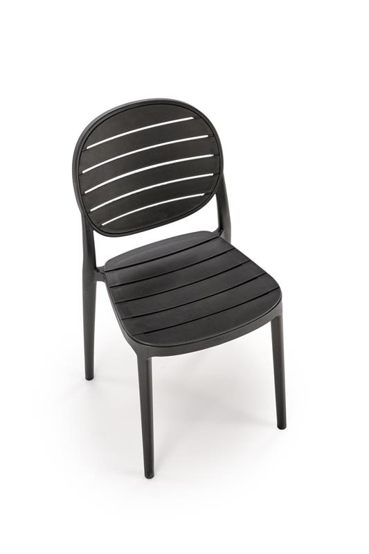 K529 stolička, PVC, čierna