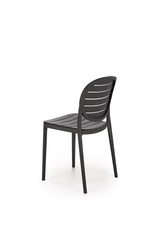 K529 stolička, PVC, čierna