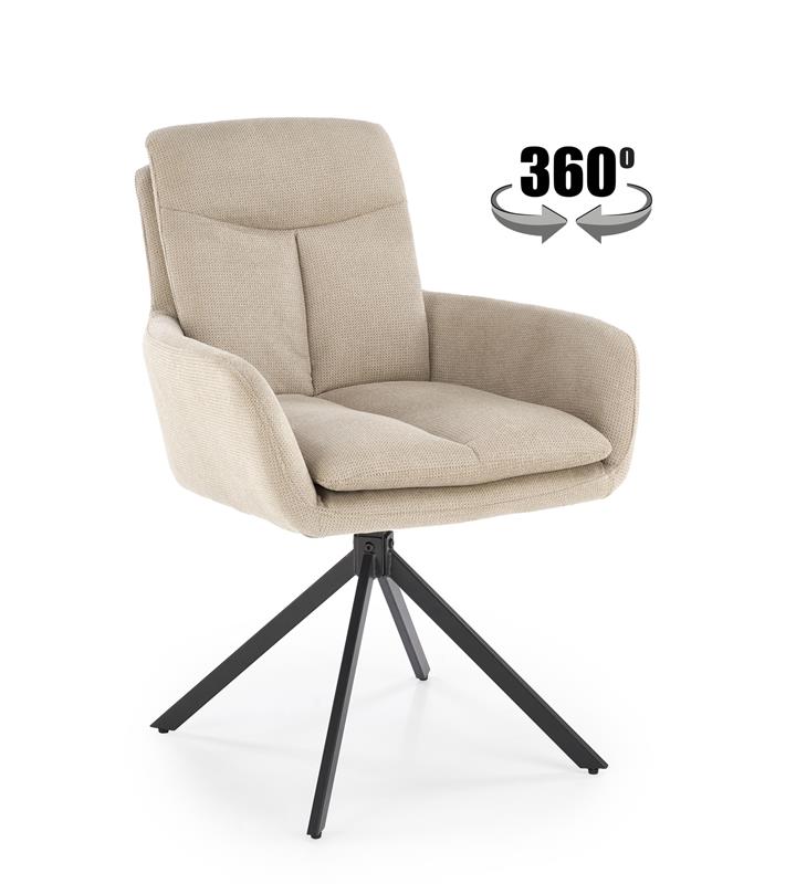 K536 jedálenská stolička otočná, látka VARDO#28 béžová