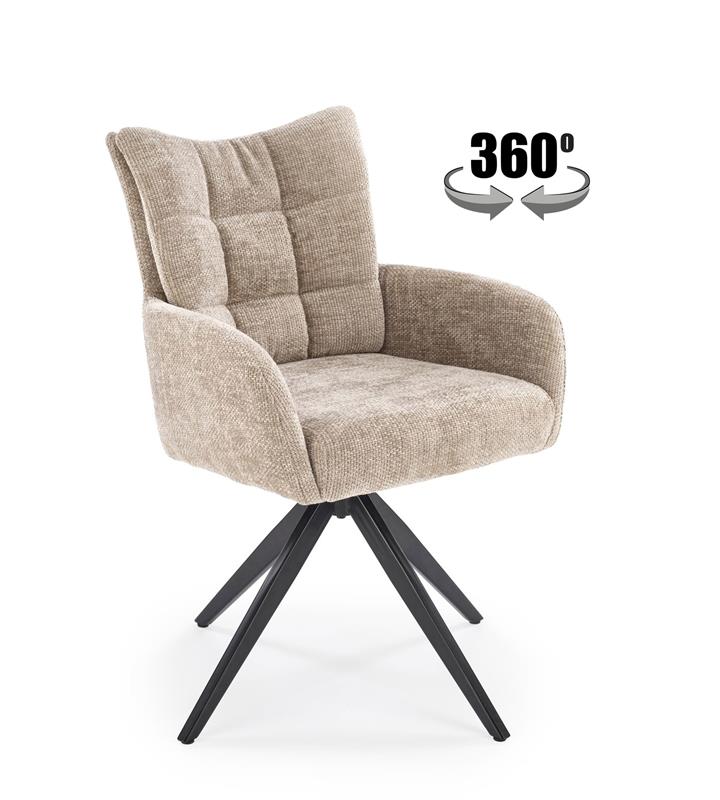 K540 jedálenská stolička otočná, látka HAGA#30 béžová