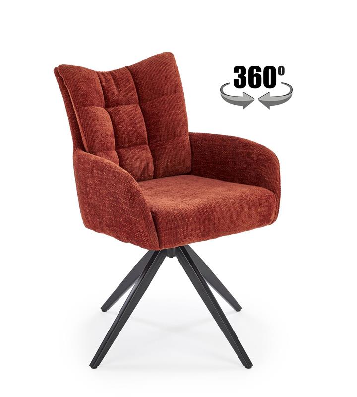 K540 jedálenská stolička otočná, látka HAGA#44 škoricová