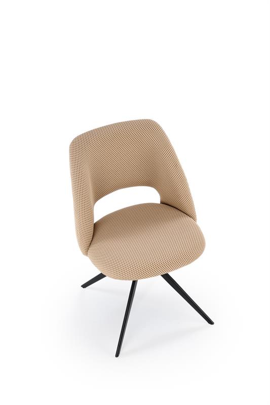 K546 jedálenská stolička otočná, látka velvet, béžová