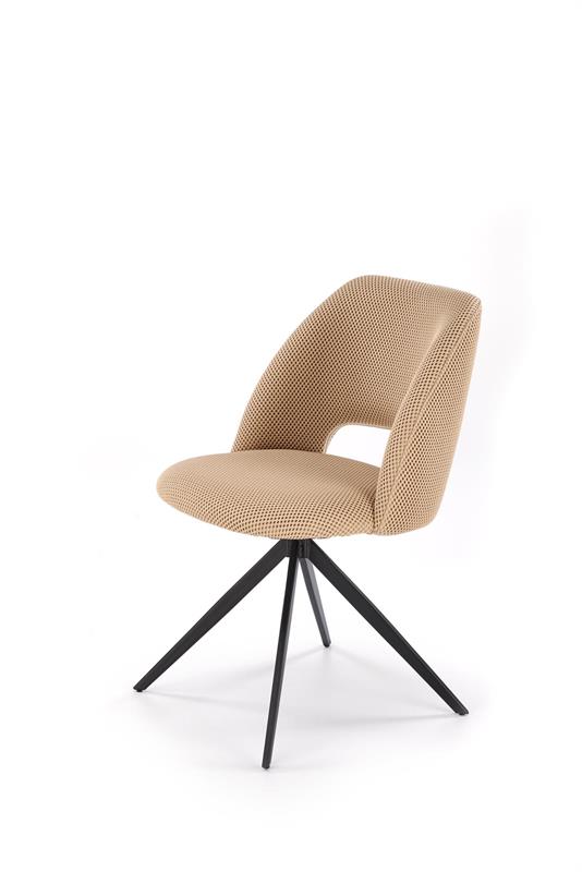 K546 jedálenská stolička otočná, látka velvet, béžová
