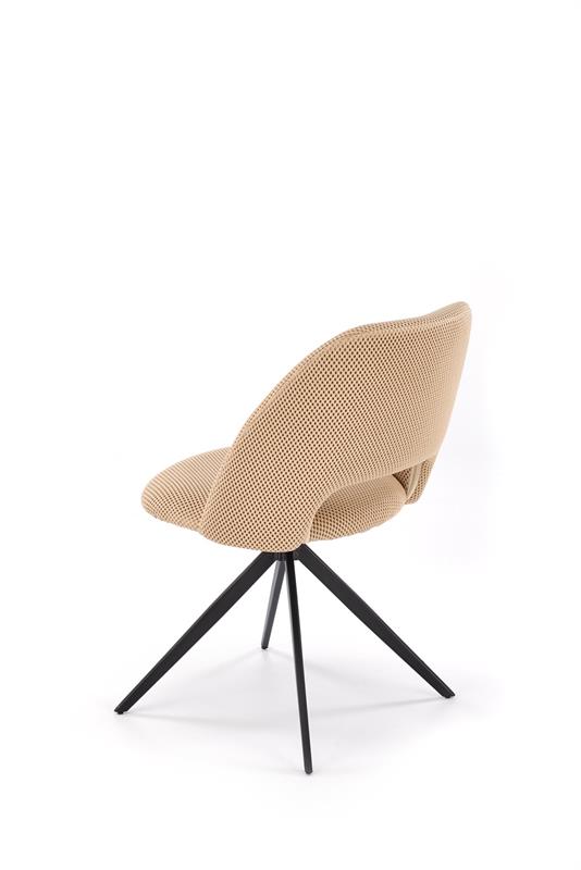 K546 jedálenská stolička otočná, látka velvet, béžová