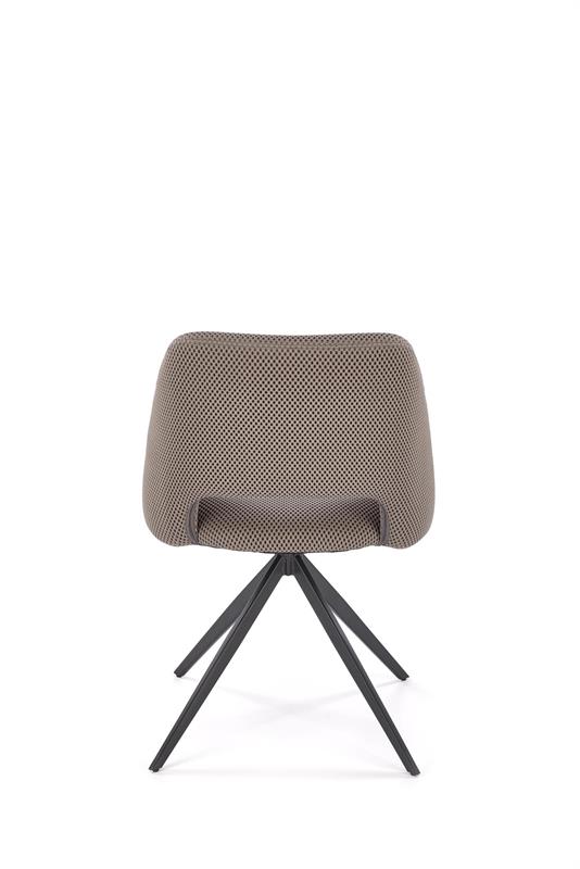 K546 jedálenská stolička otočná, látka velvet, sivá