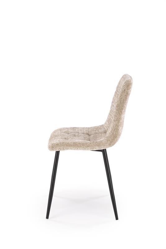K547 jedálenská stolička otočná, látka velvet, béžová