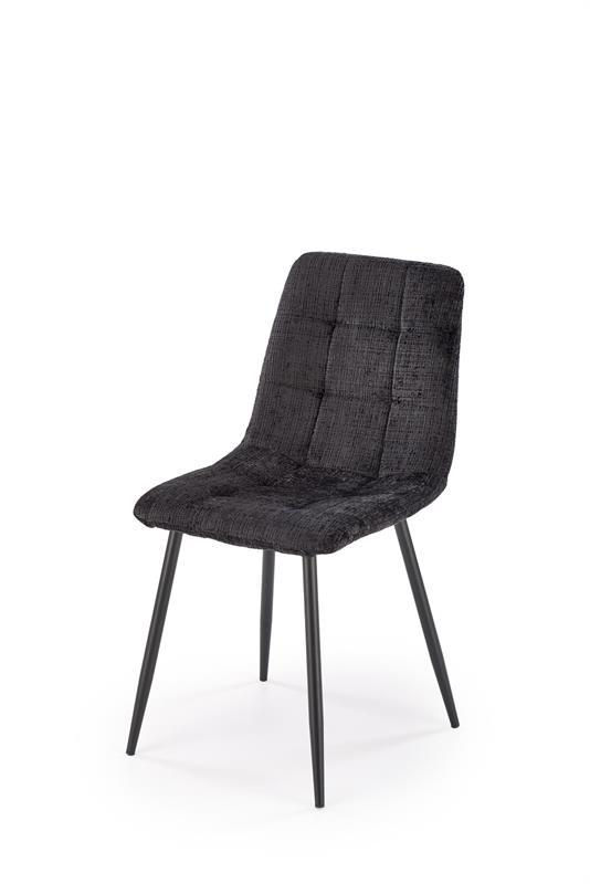 K547 jedálenská stolička otočná, látka velvet, čierna