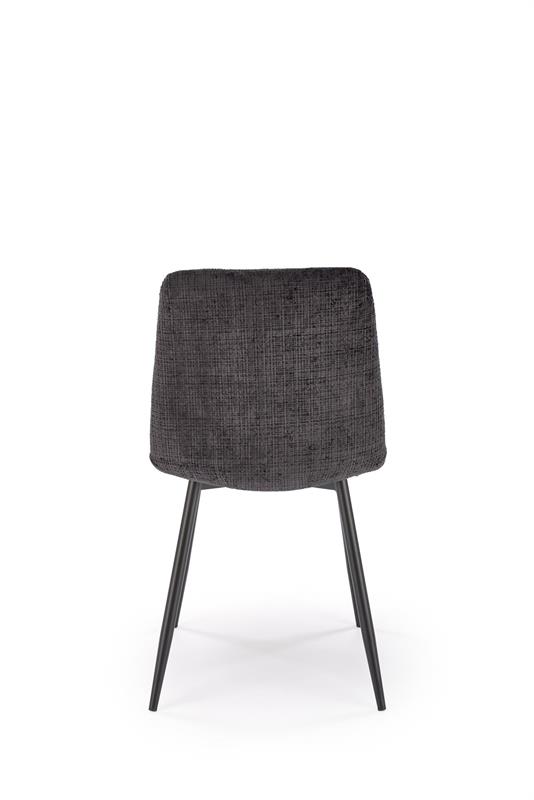 K547 jedálenská stolička otočná, látka velvet, čierna