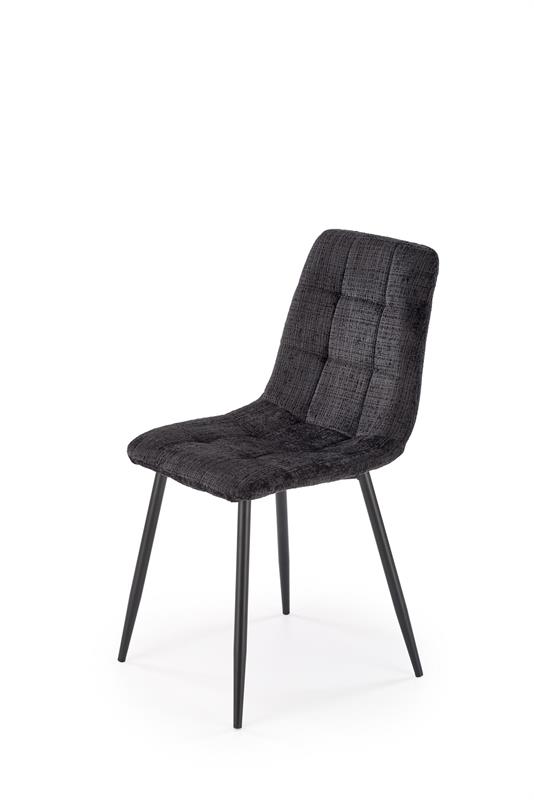 K547 jedálenská stolička otočná, látka velvet, čierna