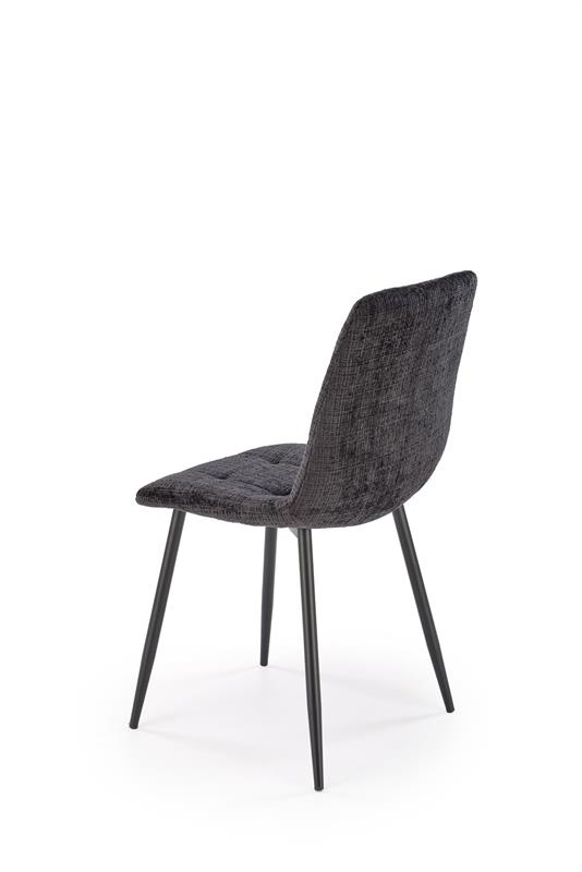 K547 jedálenská stolička otočná, látka velvet, čierna