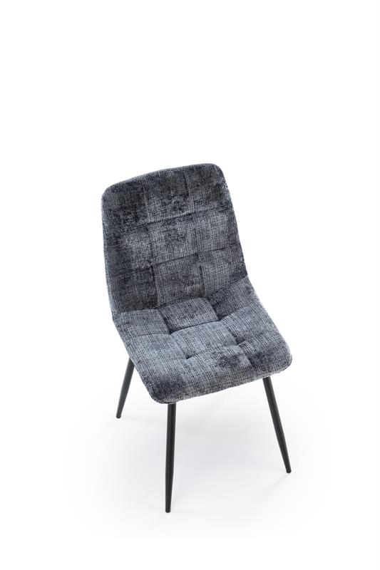 K547 jedálenská stolička otočná, látka velvet, sivá