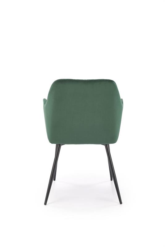 K558 jedálenská stolička, látka velvet, tmavozelená