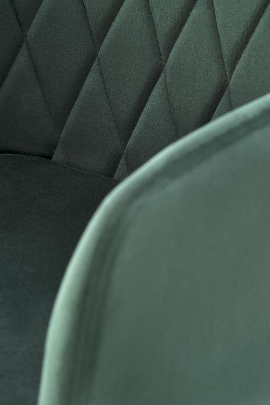 K558 jedálenská stolička, látka velvet, tmavozelená