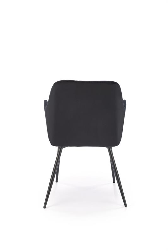 K558 jedálenská stolička, látka velvet, čierna