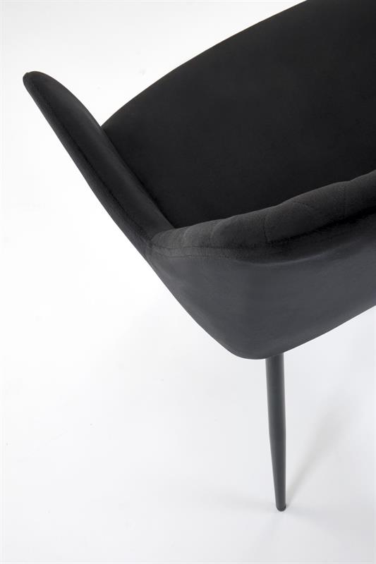 K558 jedálenská stolička, látka velvet, čierna