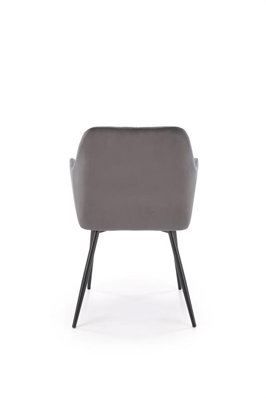 K558 jedálenská stolička, látka velvet, sivá