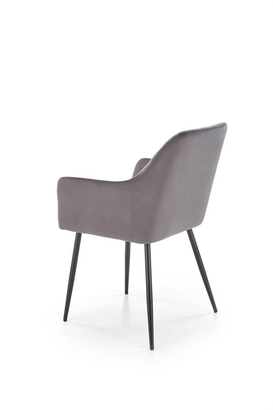 K558 jedálenská stolička, látka velvet, sivá