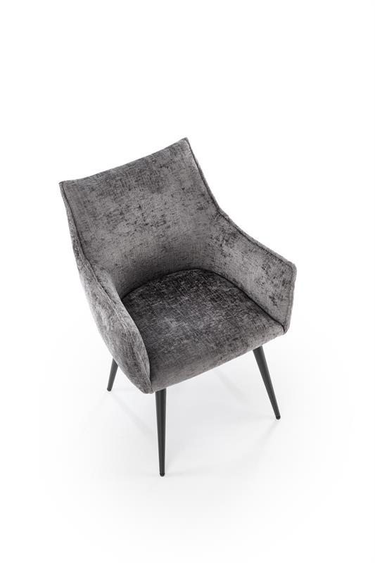 K559 jedálenská stolička, látka velvet, sivá