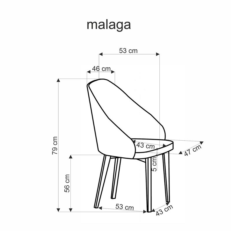 MALAGA stolička otočná, masív-buk/látka MAVEL44/škoricová STELAR54