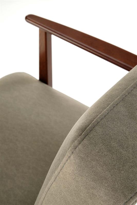 MILANO 1S kreslo, olivové (látka Castel 39)