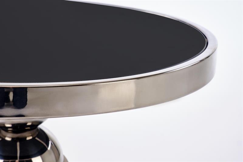 CARLA konferenčný stolík, čierny/strieborný